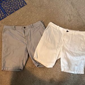 2 Pairs Express Shorts - White Pair & Gray Pair - Mens 33